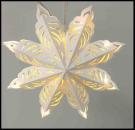 Mini Origami Snowflake "STAR" white - 20 cm